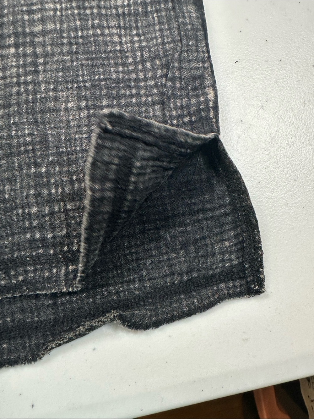 NWT Zenana Women’s Ashton Acid Wash Ash Black Double Gauze Top Shirt - Size L - Picture 7 of 13